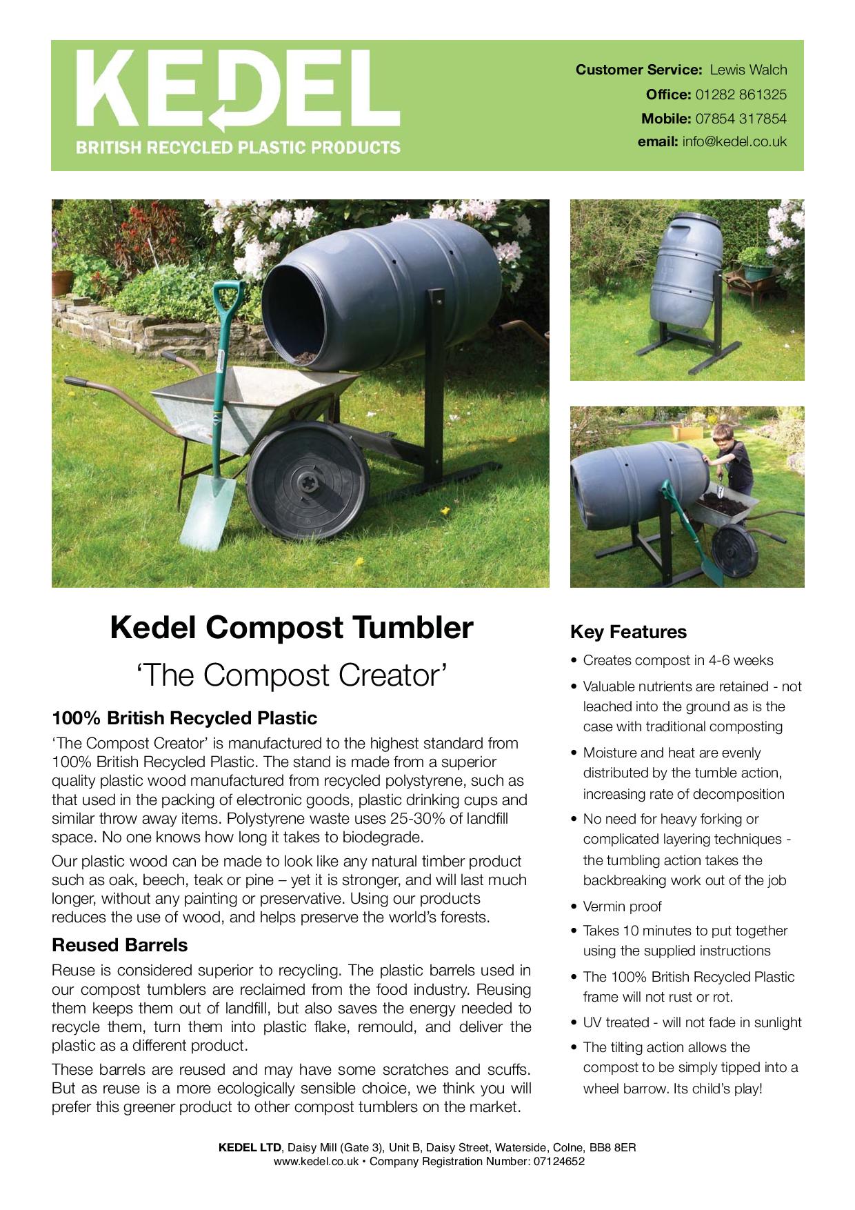 Compost Tumbler Key Advantages & How to use guide-page-001